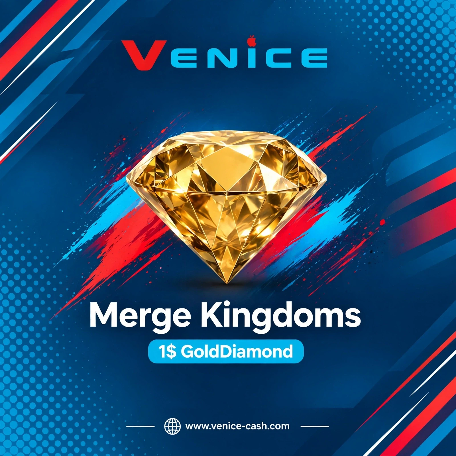 Merge Kingdoms - 1$ GoldDiamond