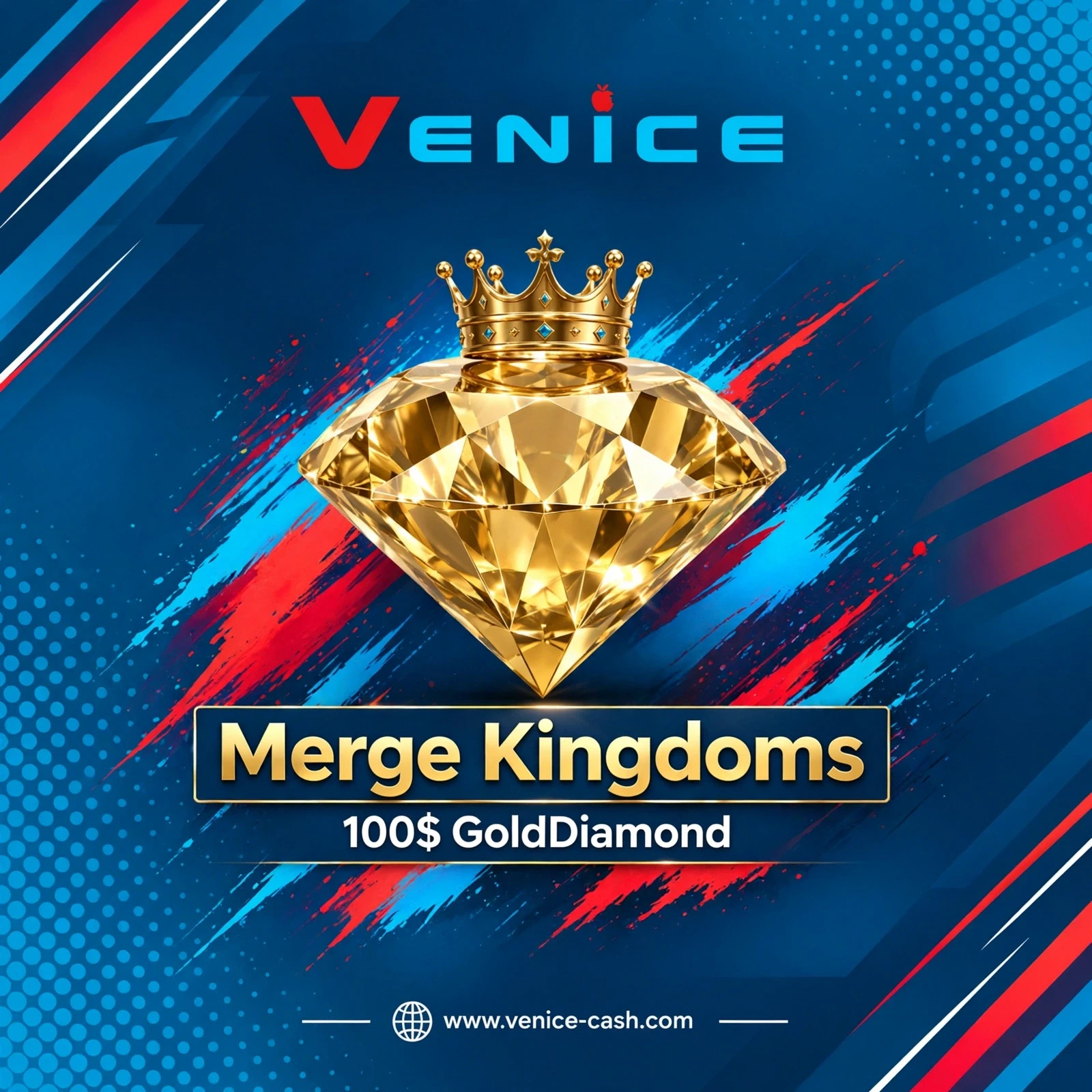 Merge Kingdoms - 100$ GoldDiamond