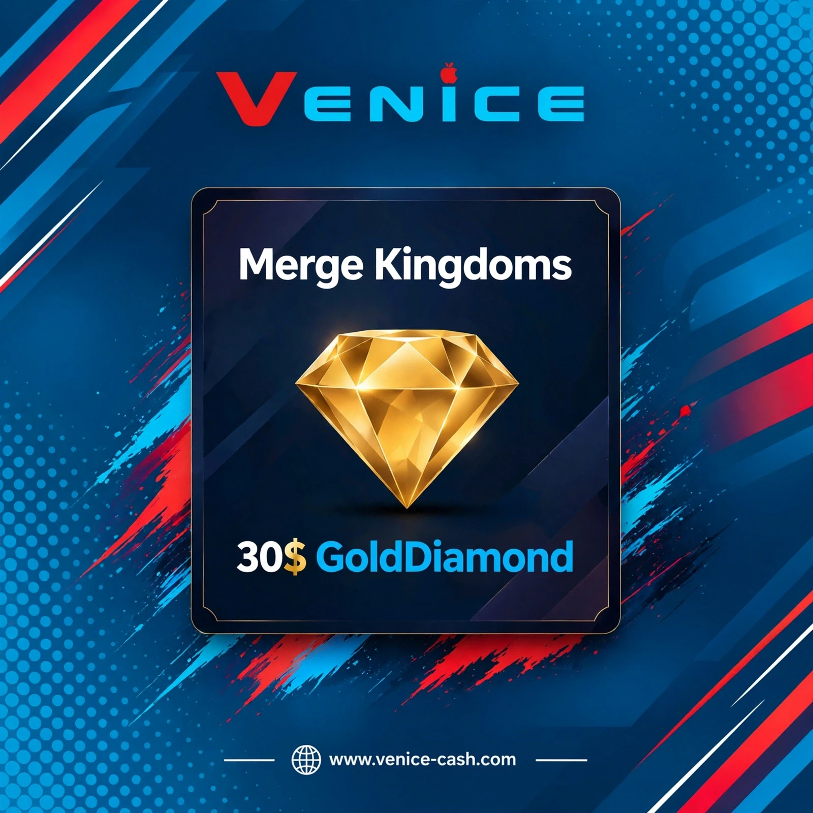 Merge Kingdoms - 30$ GoldDiamond