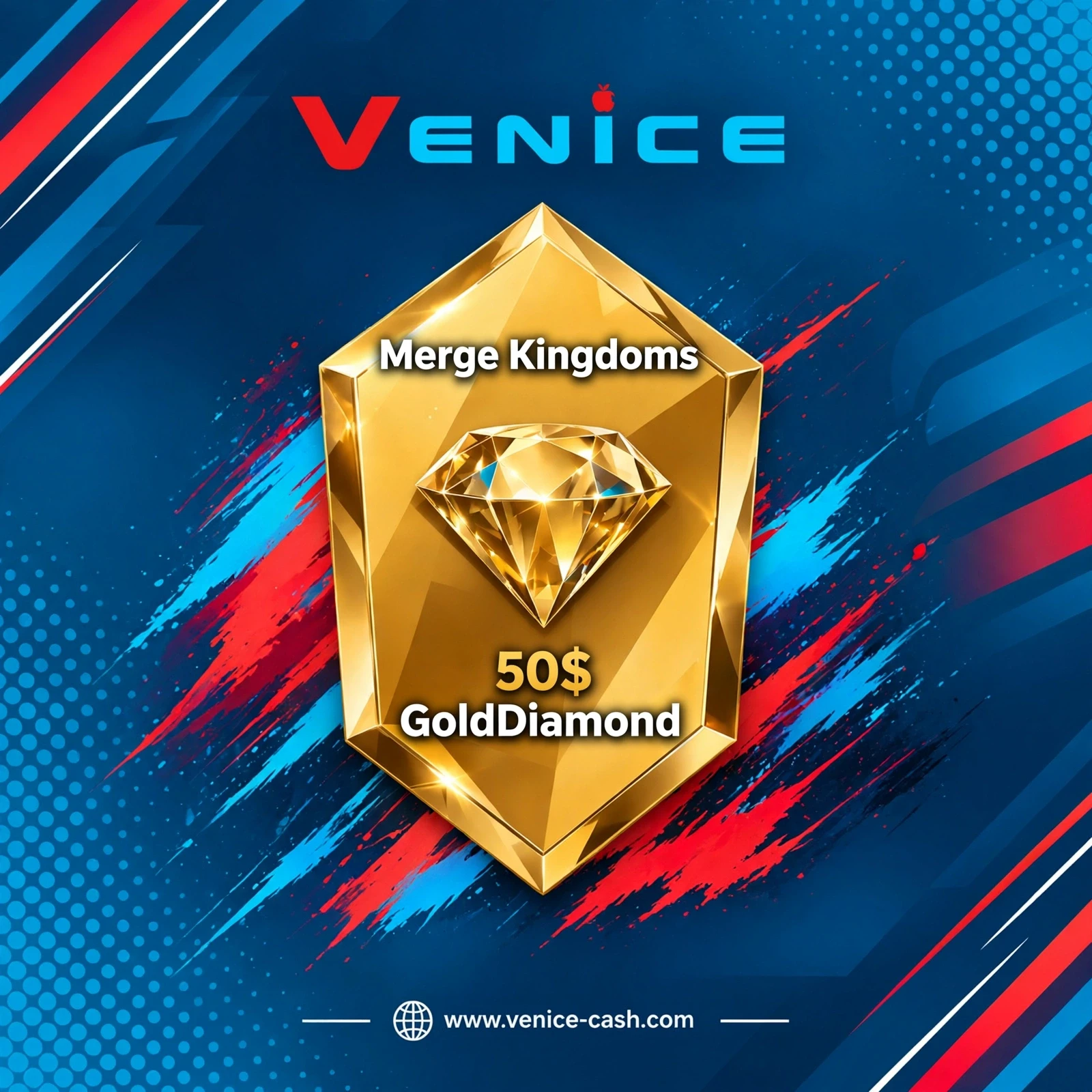 Merge Kingdoms - 50$ GoldDiamond