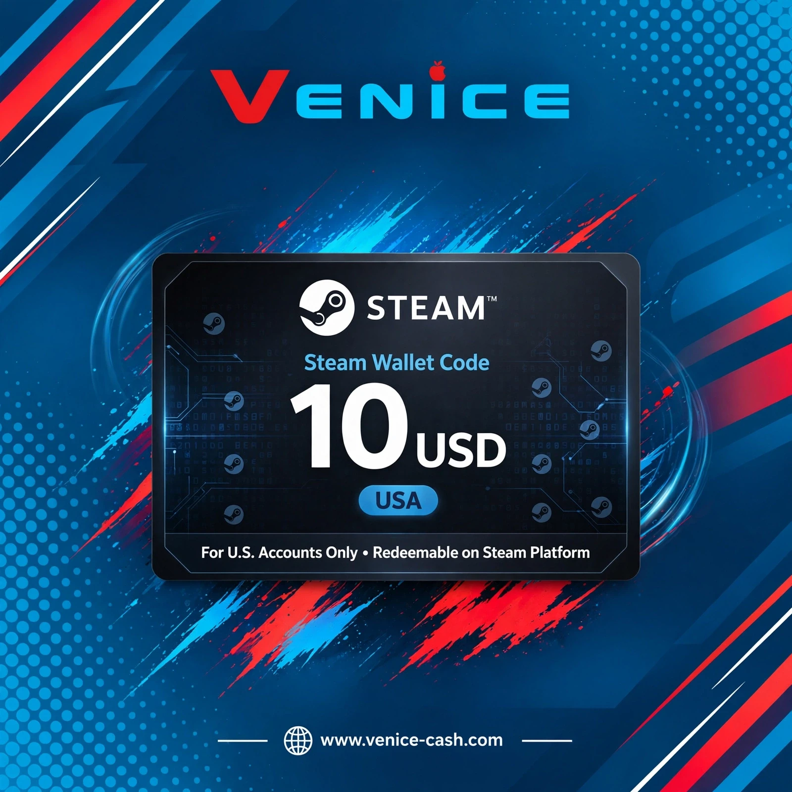 Steam - Steam 10$ USA