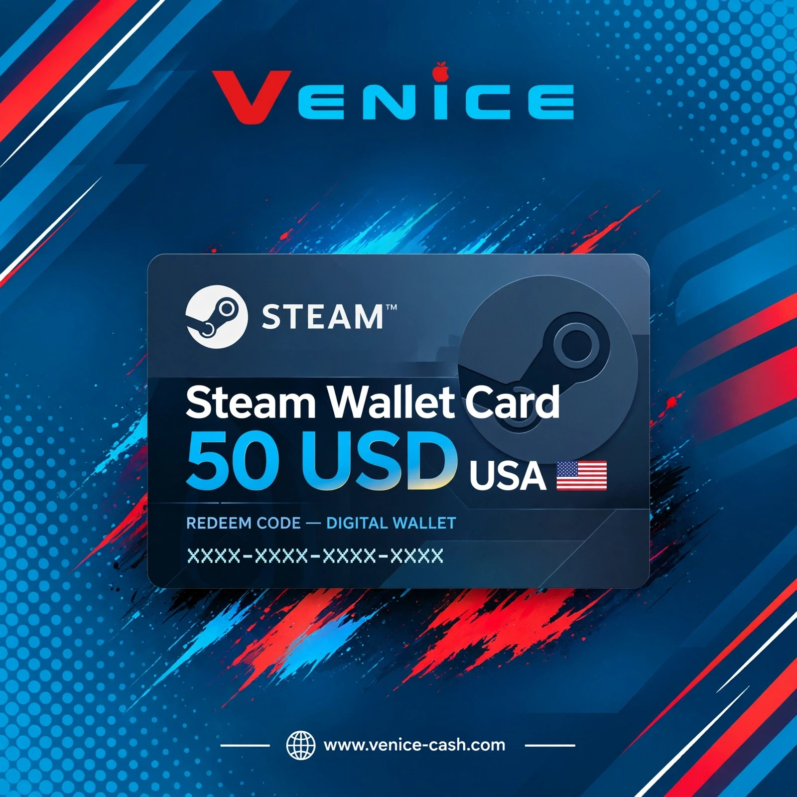 Steam - Steam 50$ USA